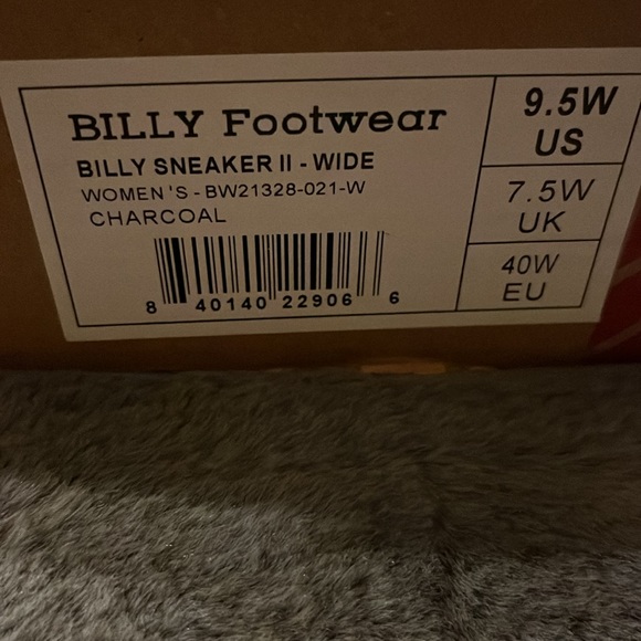 Brand new Billy footwear women’s sneakers wide 9 1/2 charcoal, gray l - Picture 4 of 5